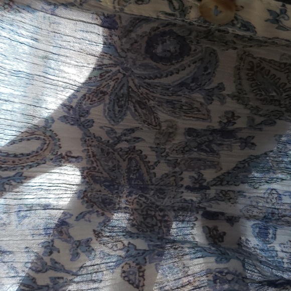 (XS) Pilcro and the Letterpress by Anthropologie Paisley 100% Cotton Bohemian - Picture 9 of 10